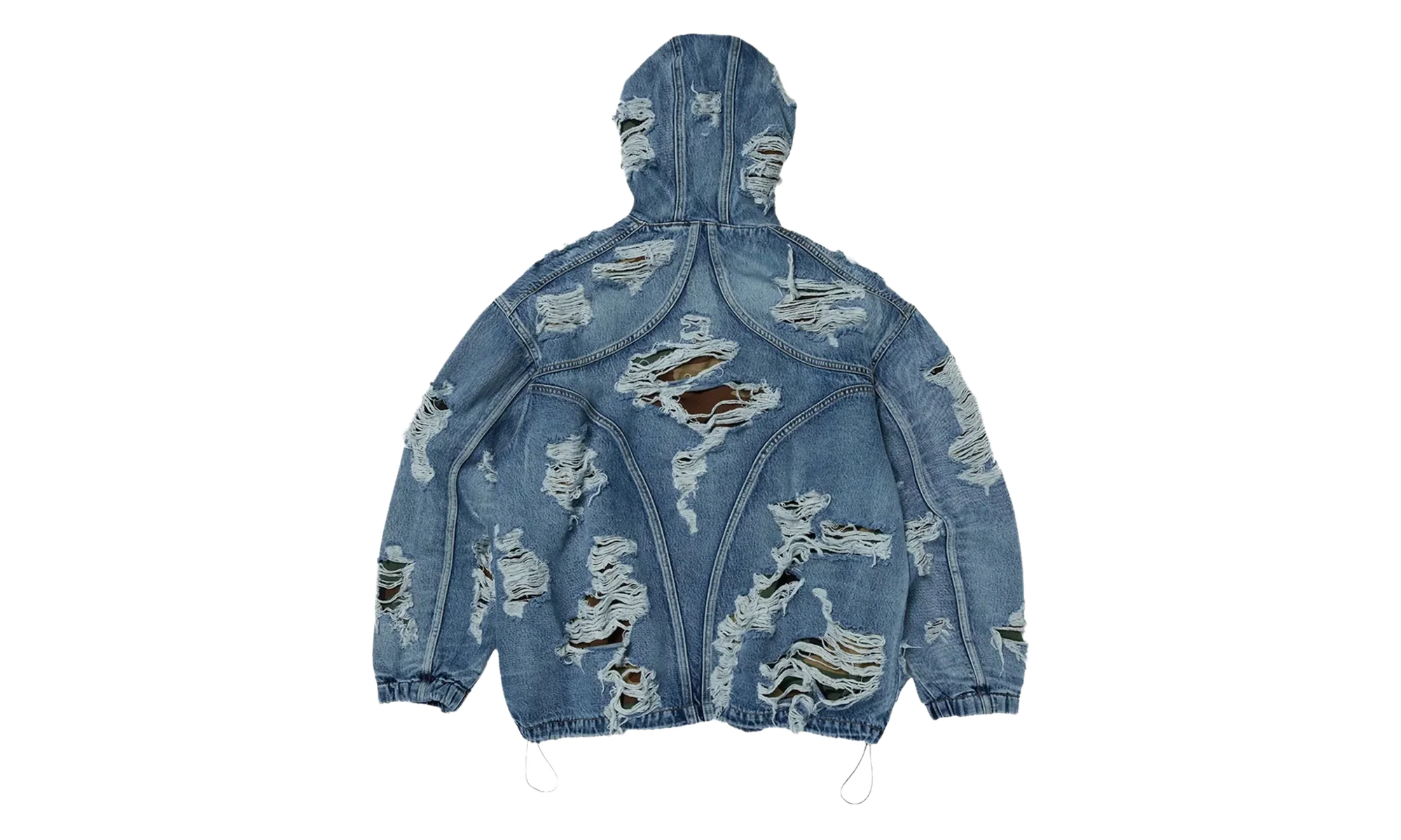Hell Denim Camo Zip-Up Hoodie "Blue" TC25JK2301