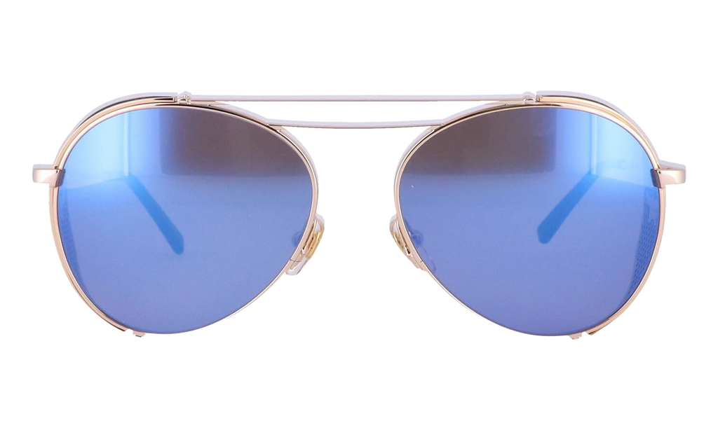 Double Bridge Aviator Sunglasses "Shiny Gold" MCM129S-740