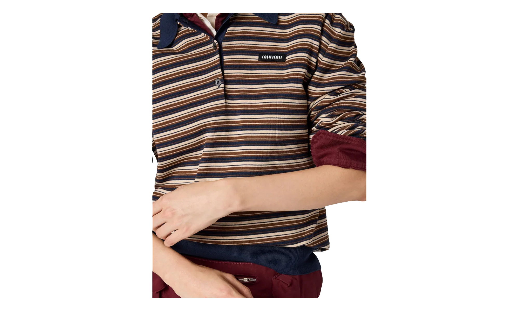 Wool Striped Polo Shirt WMNS "Falbino" MML03V 1844 F0627