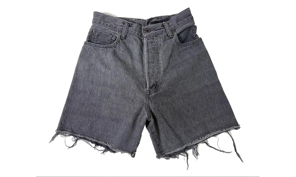 Crossed Denim Shorts "Black" 963279