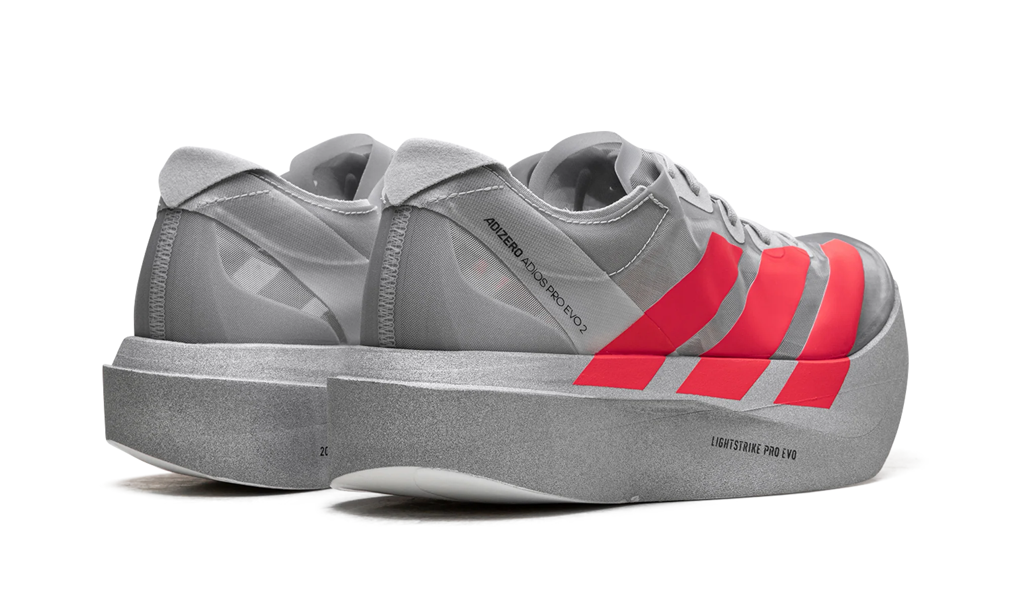 Adizero Adios Pro Evo 2 "Silver Metallic/Lucid Red/Grey Two" JR7259