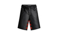 Leather Shorts "Black / Red" 10058656