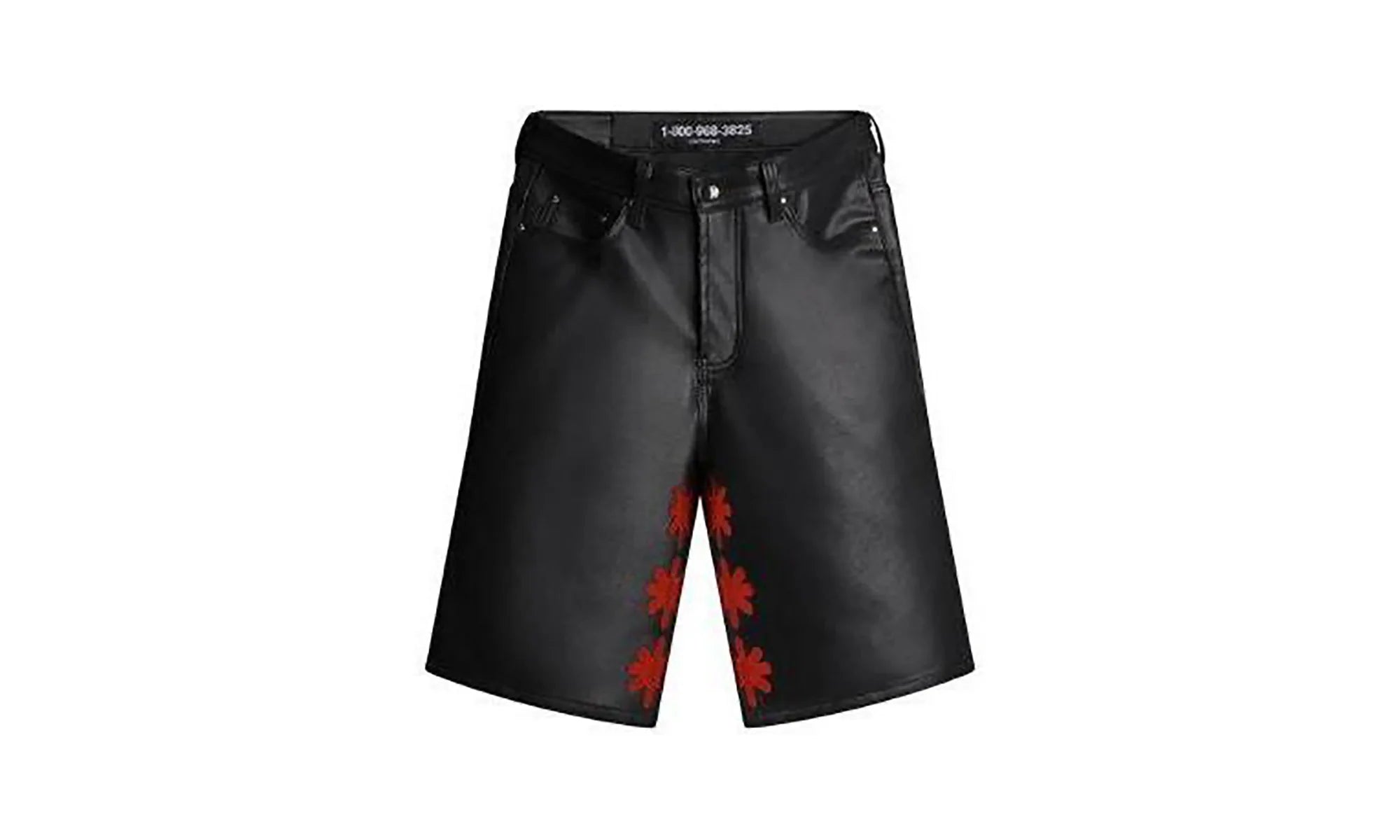 Leather Shorts "Black / Red" 10058656