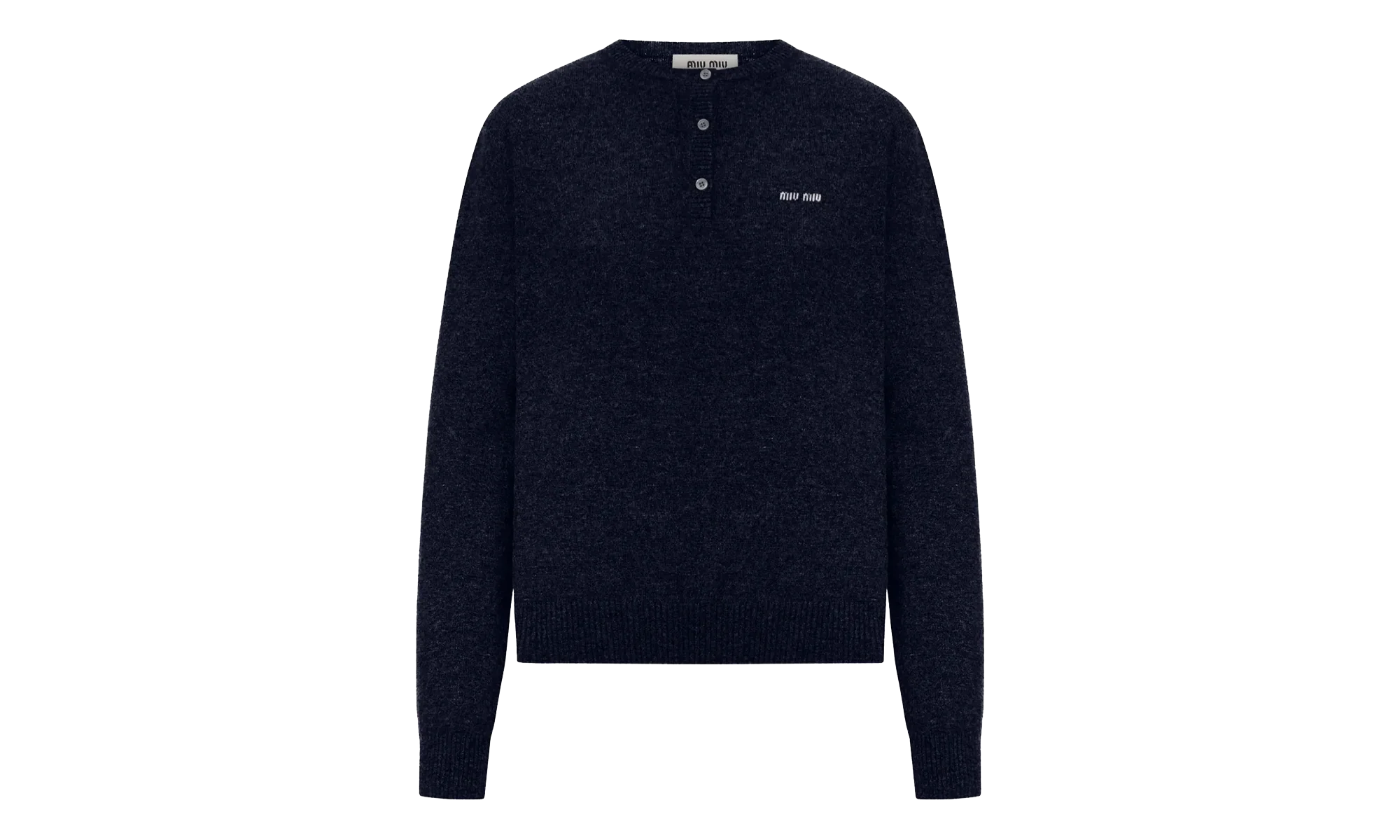 Cashmere 3-Button Crewneck Sweater WMNS "Blue" MML02M S OOO 13S1 F0008