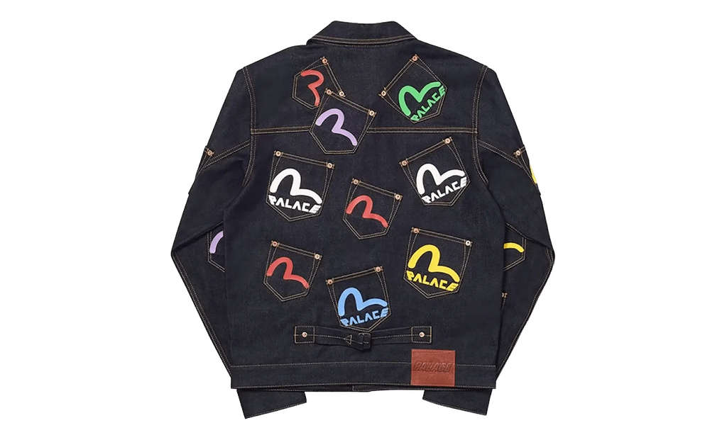Palace x Evisu Logo Denim Jacket "Indigo Multi" p0130