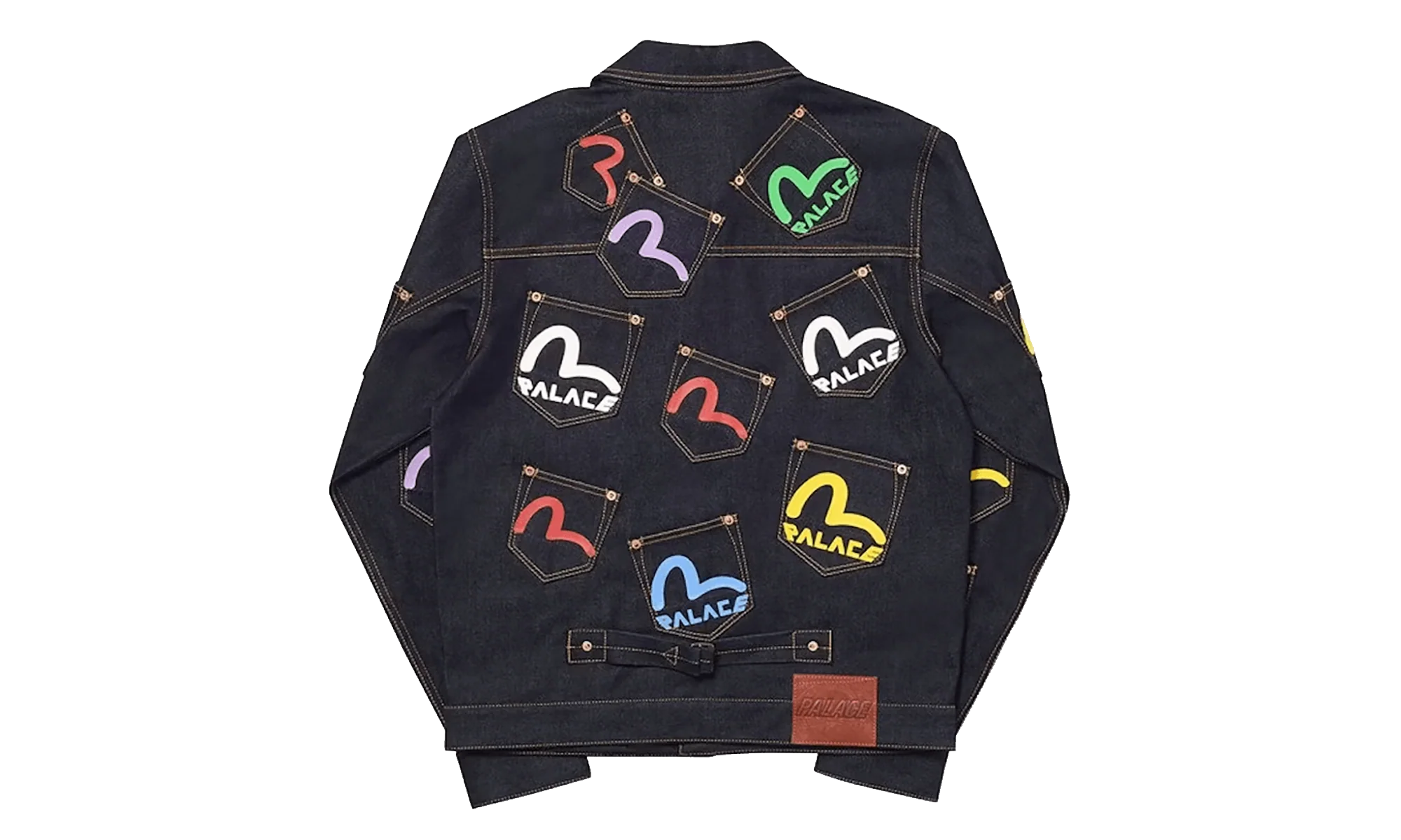 Palace x Evisu Logo Denim Jacket "Indigo Multi" p0130