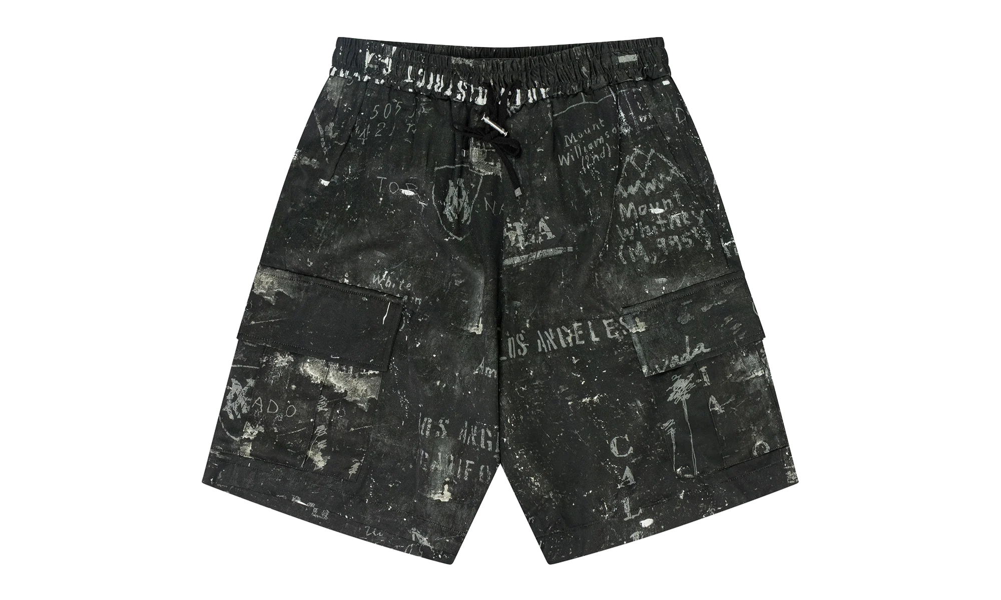 Army Stencil Cargo Shorts "Black" PF22MPB006_Black