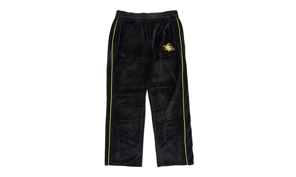 Outline Logo Velour Track Pants "Black / Yellow" SP5der323