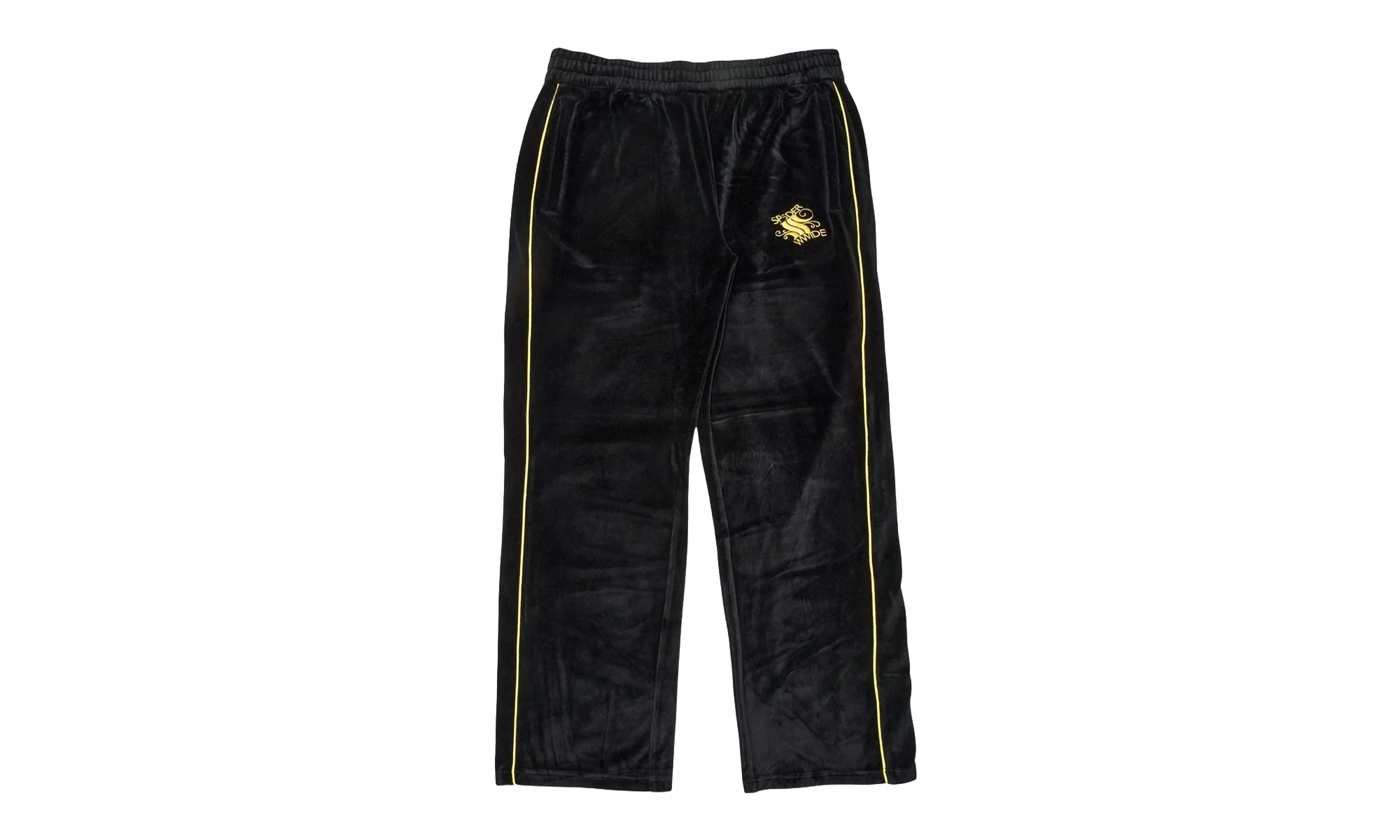 Outline Logo Velour Track Pants "Black / Yellow" SP5der323