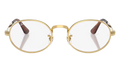 A$AP Rocky Rimless Round Sunglasses "Polished Arista Gold Demo Lens" RB3931V 2500