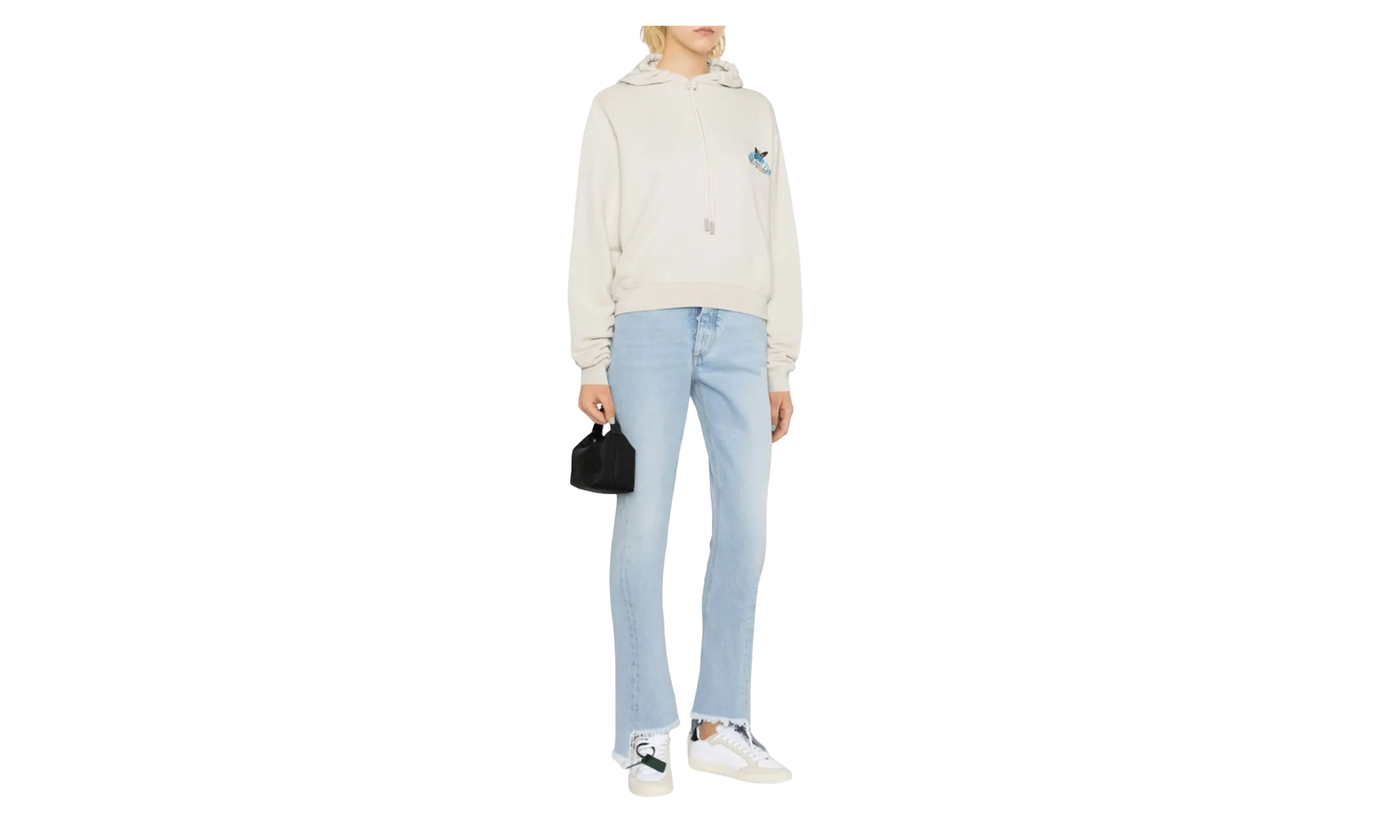 Butterfly Embroidered Hoodie WMNS "Beige" OWBB16S23JER0040944