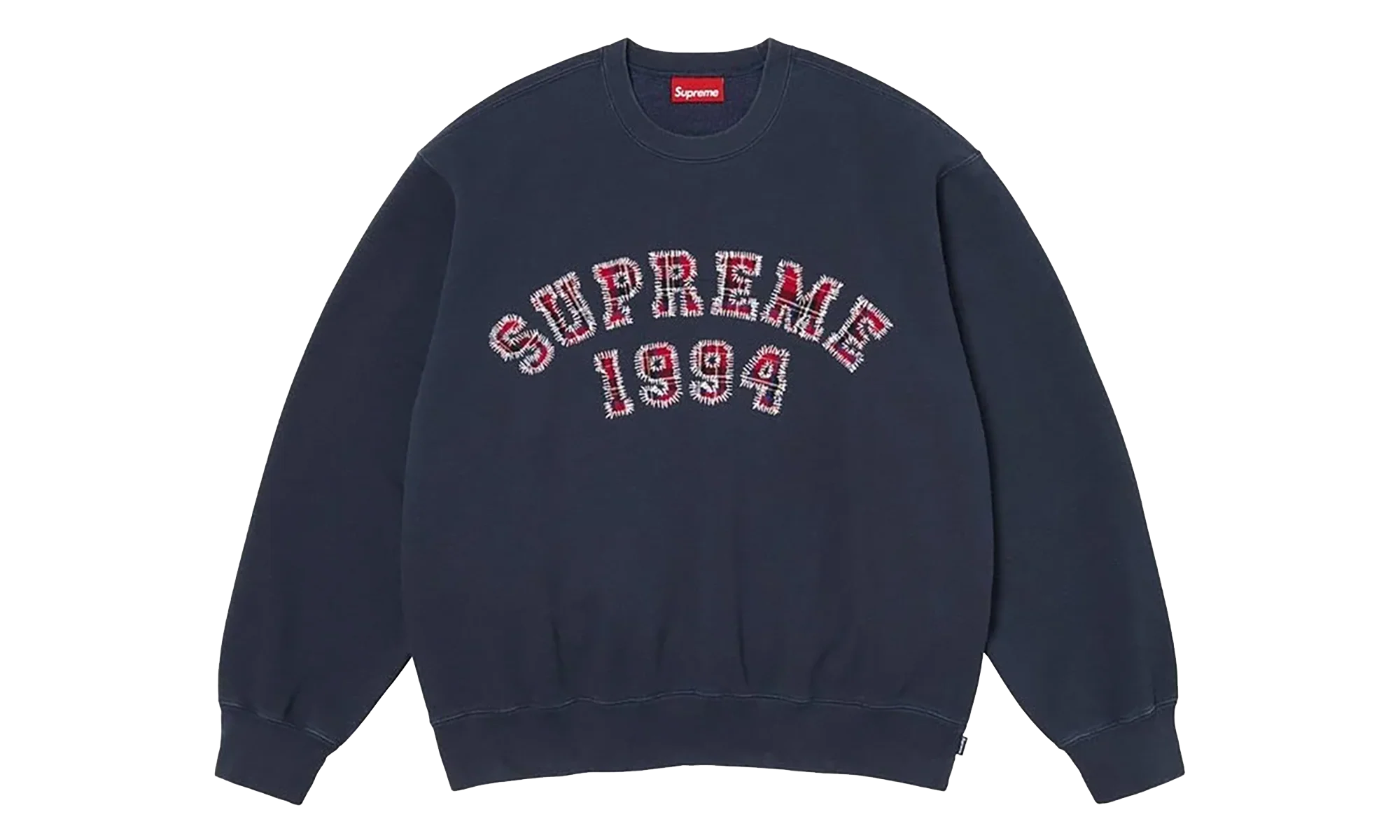 Plaid Arc Crewneck "SS26 - Navy" SU27409