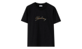 Check Cursive Logo Cotton T-Shirt WMNS "Black" 8120772