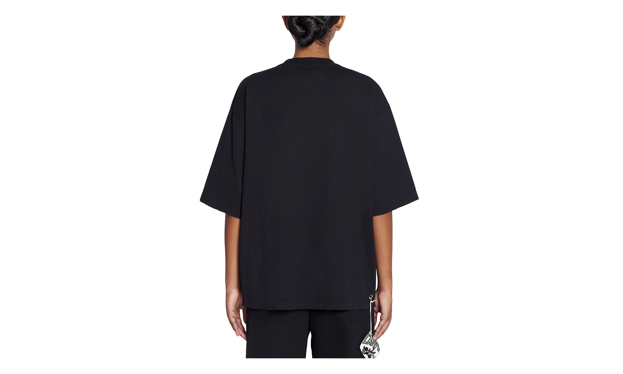 PRINTED OVERSIZED TEE "Black" RU TS0026 J120 P24 10