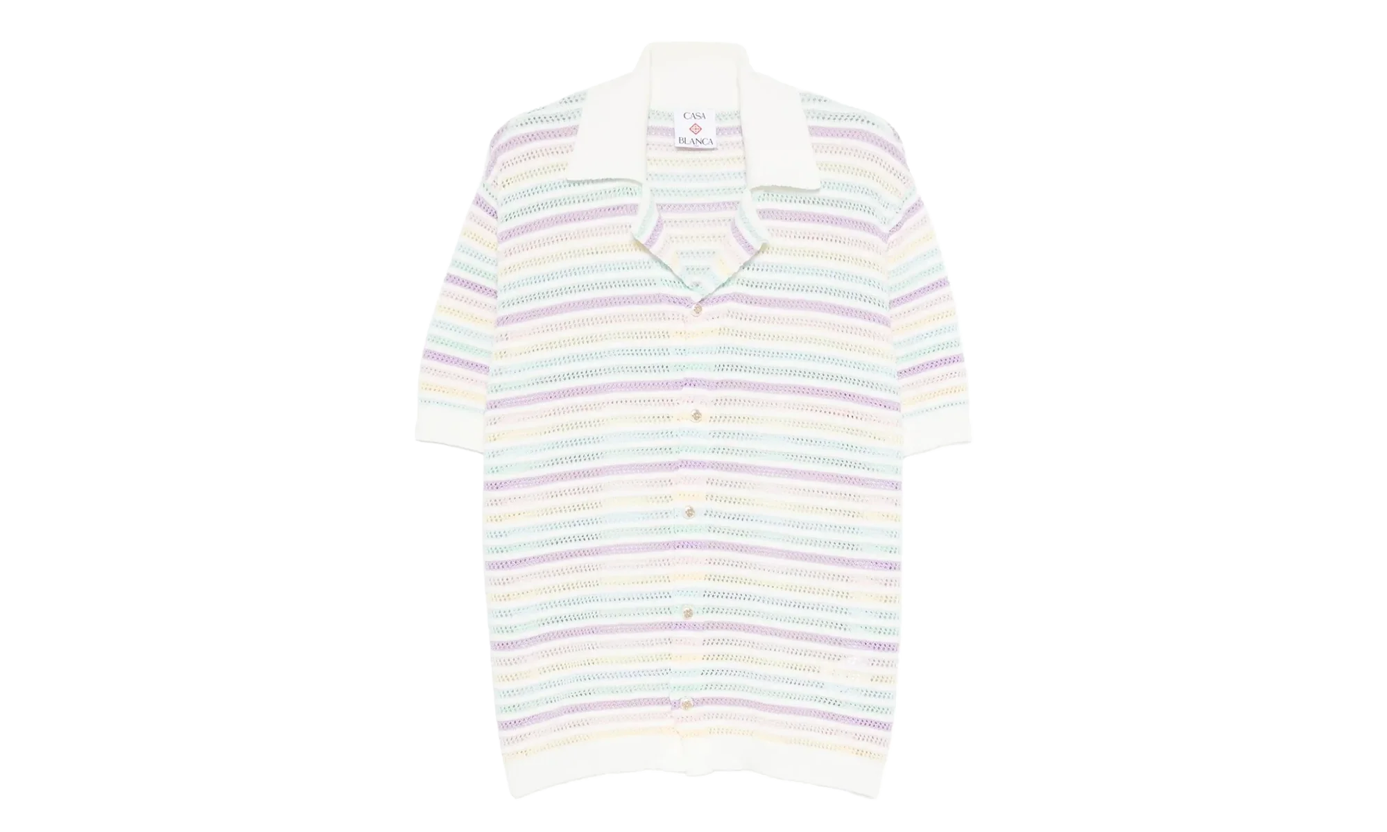Flower Crochet Polo "Multicolor" M AW25 KW 1097 01 MULT