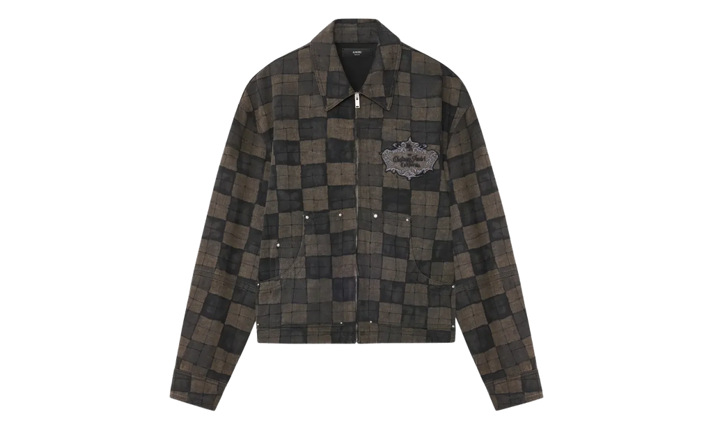 Checkered Work Jacket "Brown" AMOUJA1103 210