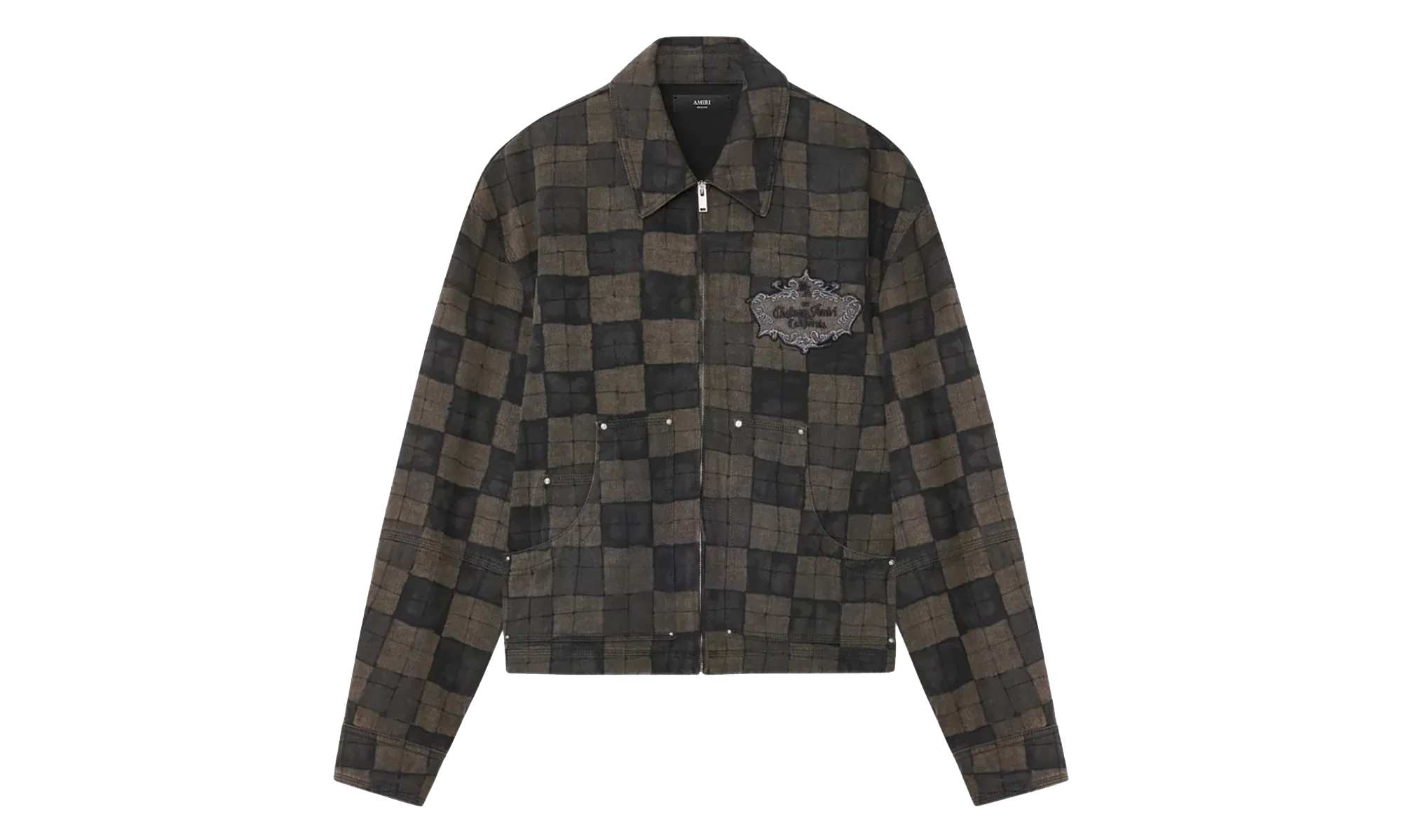 Checkered Work Jacket "Brown" AMOUJA1103 210