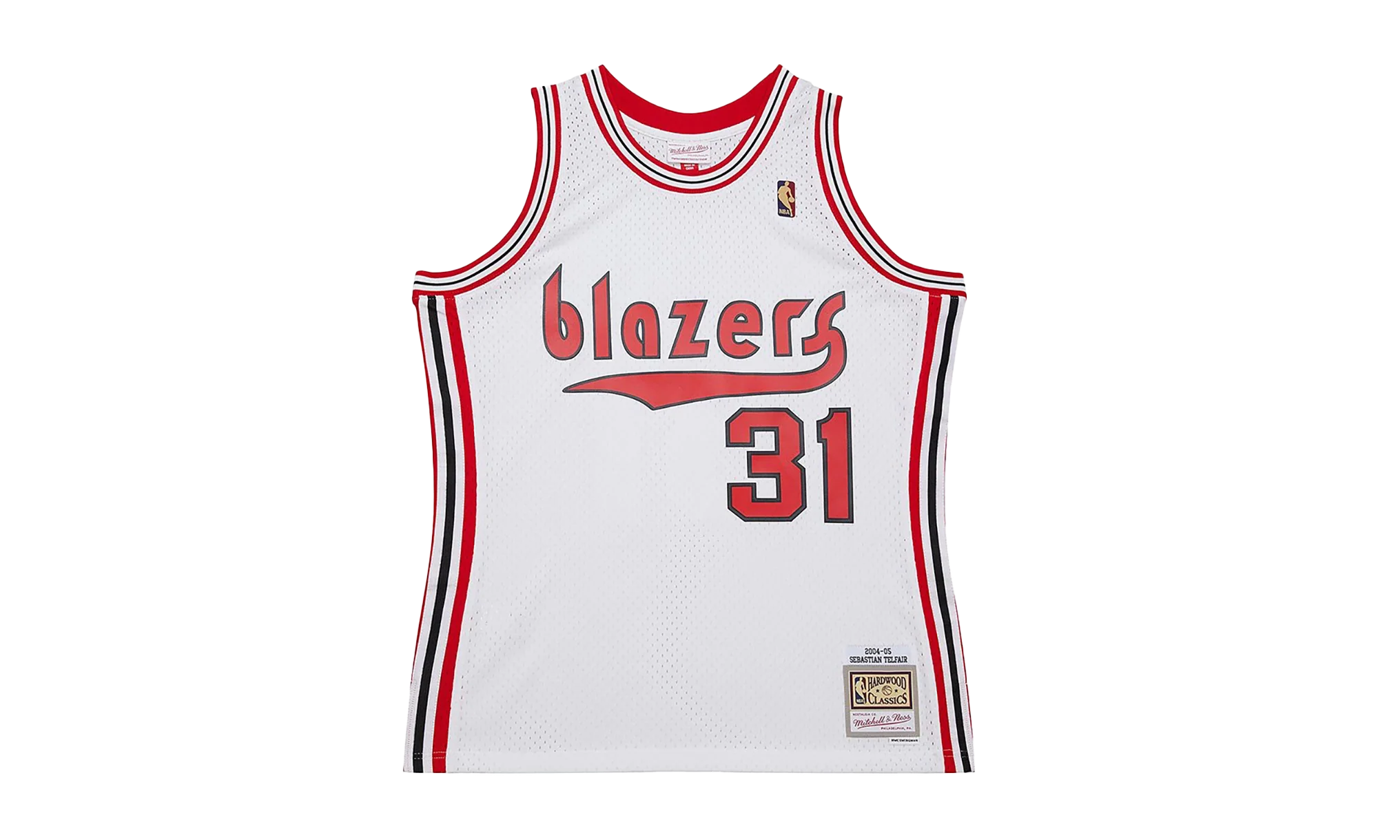 NBA Sebastian Telfair White Jersey "2004 Portland Trail Blazers - White" JY8755 PTBWHIT