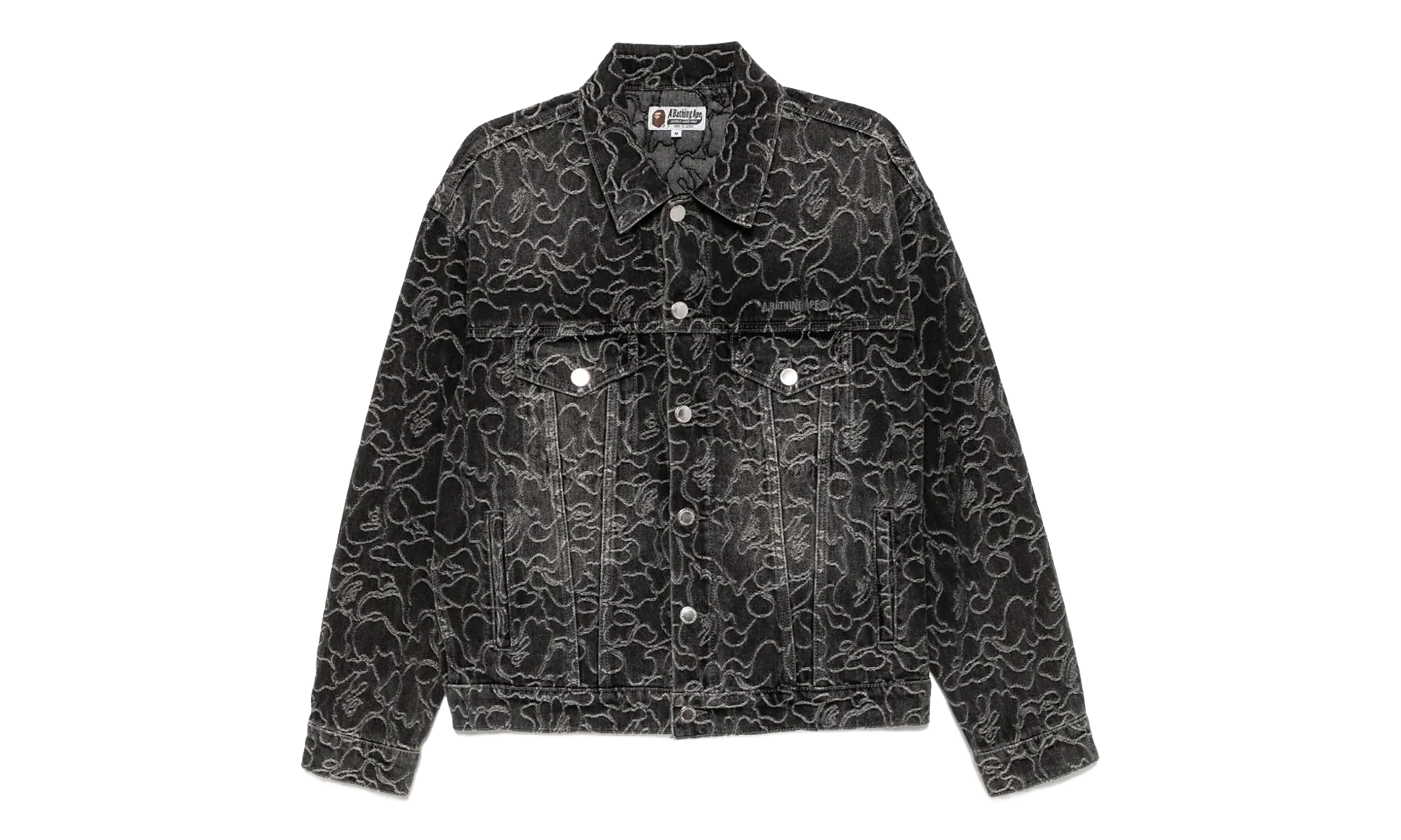 Line Camo Jacquard 13oz Denim Jacket "Grey" 001LJK801326M