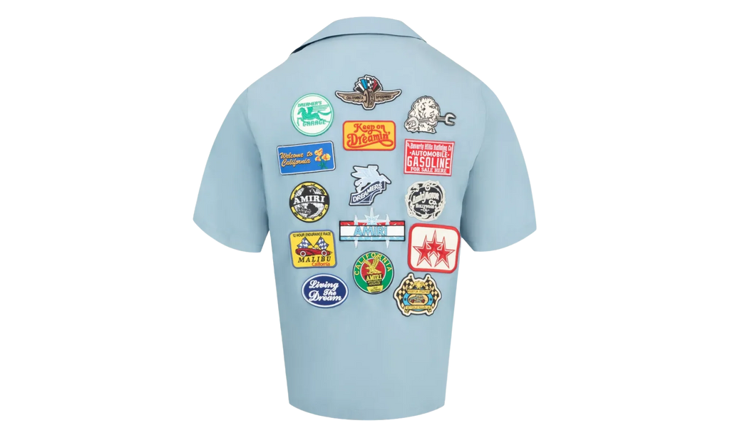 Station Patch Bowling Shirt "Ashley Blue" AMSTCA1150 ASHL