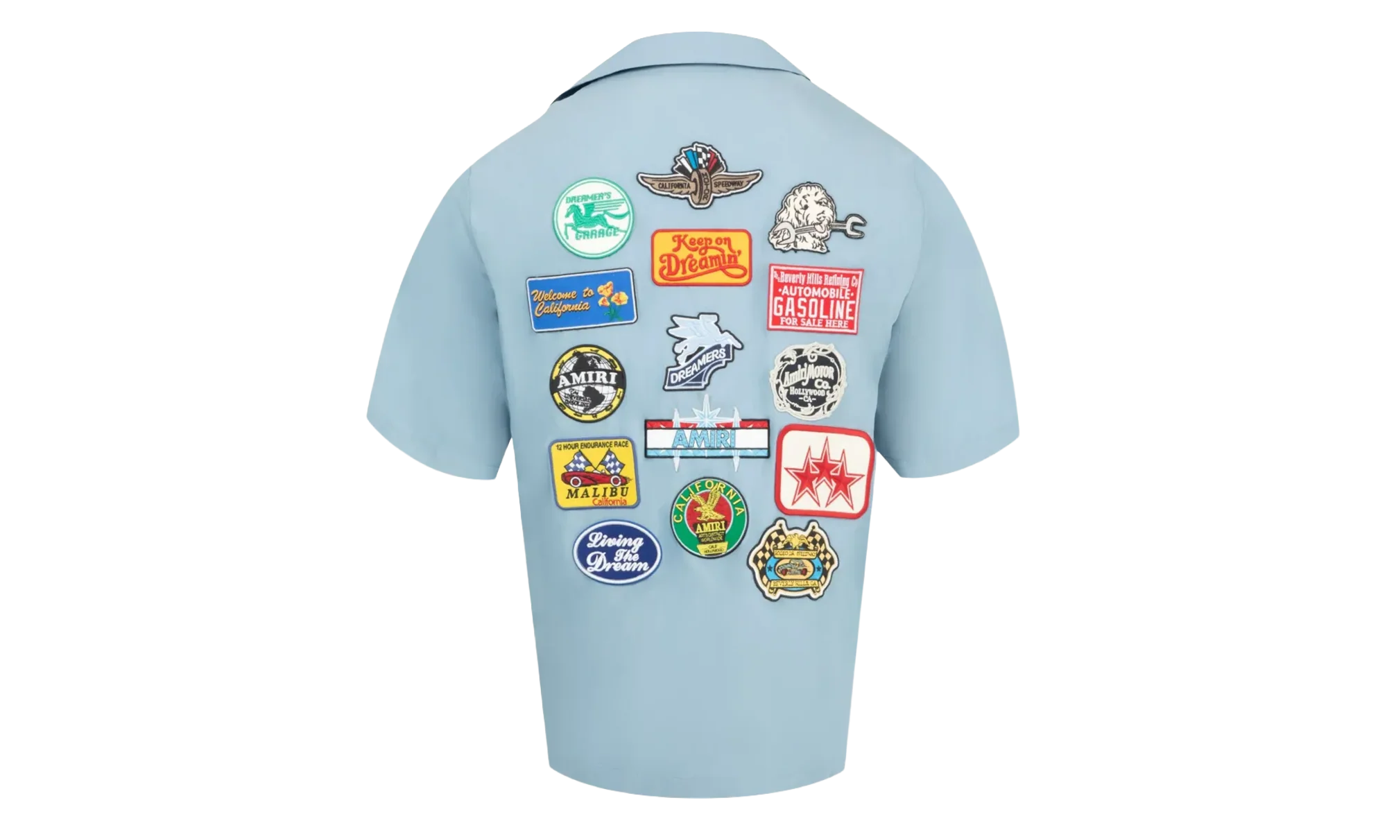 Station Patch Bowling Shirt "Ashley Blue" AMSTCA1150 ASHL