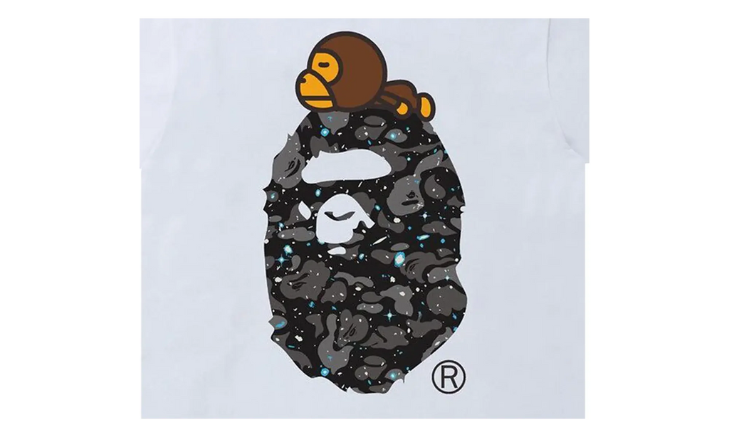 Space Camo Milo On Big Ape Tee "White" 2H80 110 007 WHITE