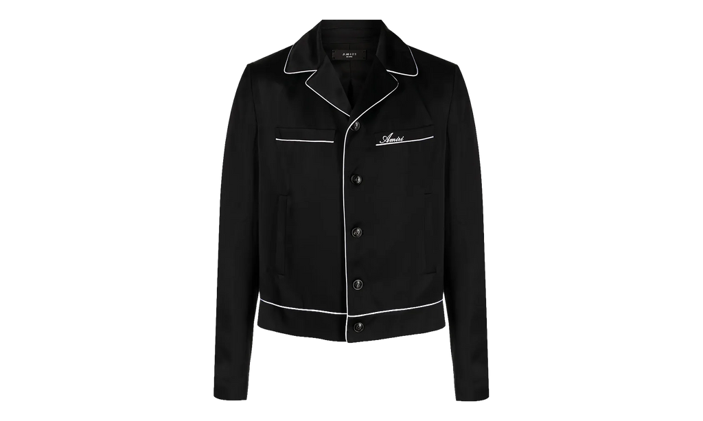 Long-Sleeve Pajama Jacket "Black" MSL004 001
