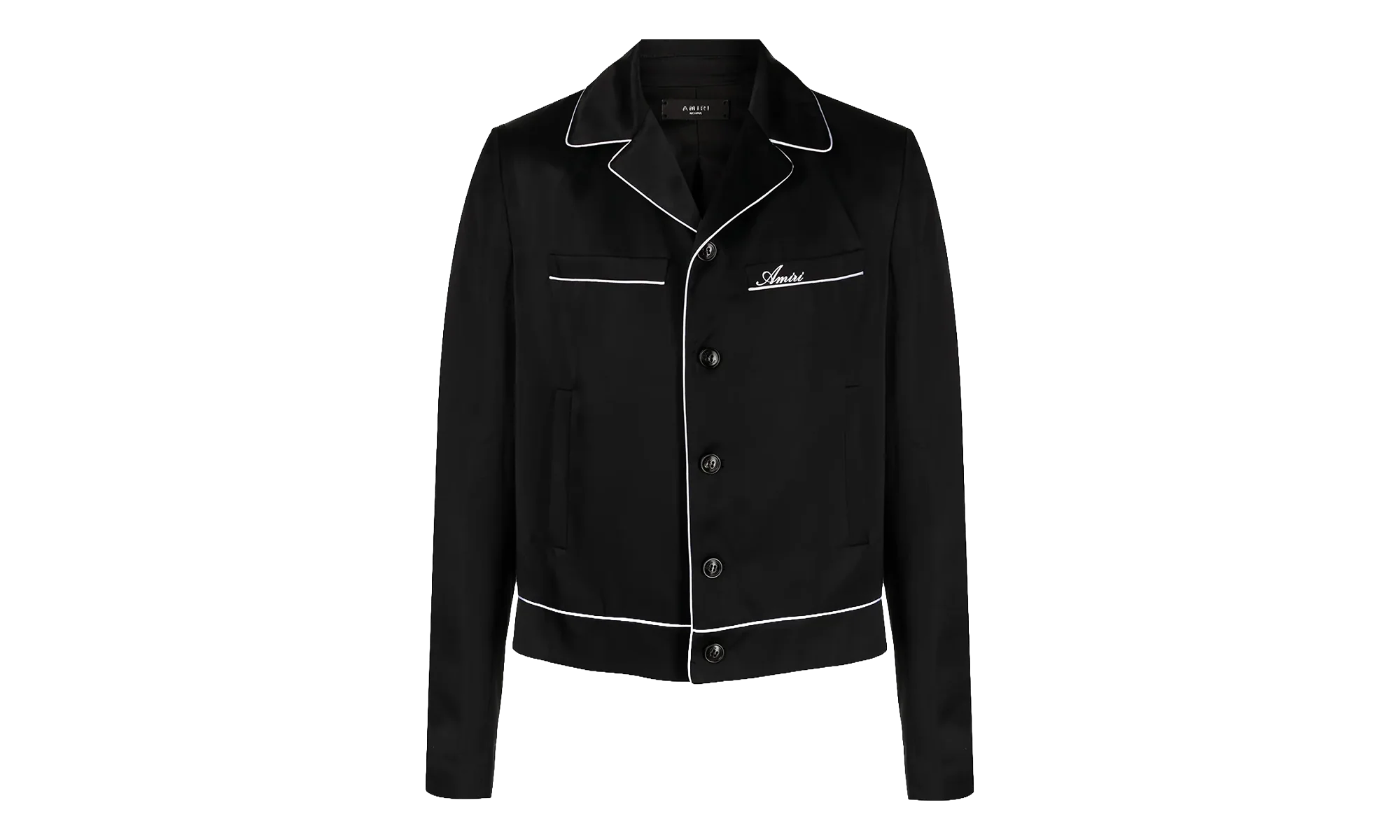 Long-Sleeve Pajama Jacket "Black" MSL004 001