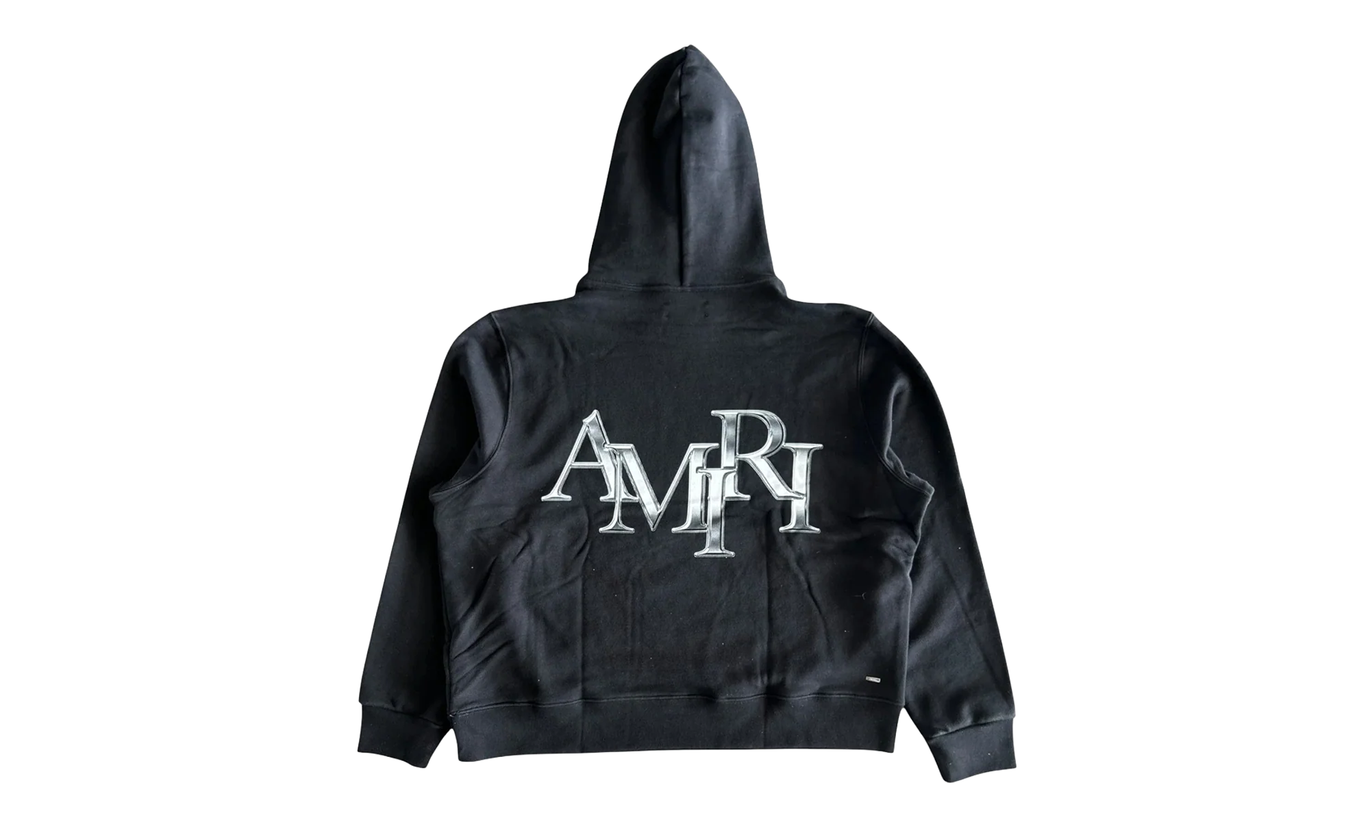 Staggered Logo Hooded Sweatshirt "Black Chrome" EXMJL002 001