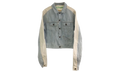 Contrast Denim Jacket "Blue / White" OMYE026S19386001