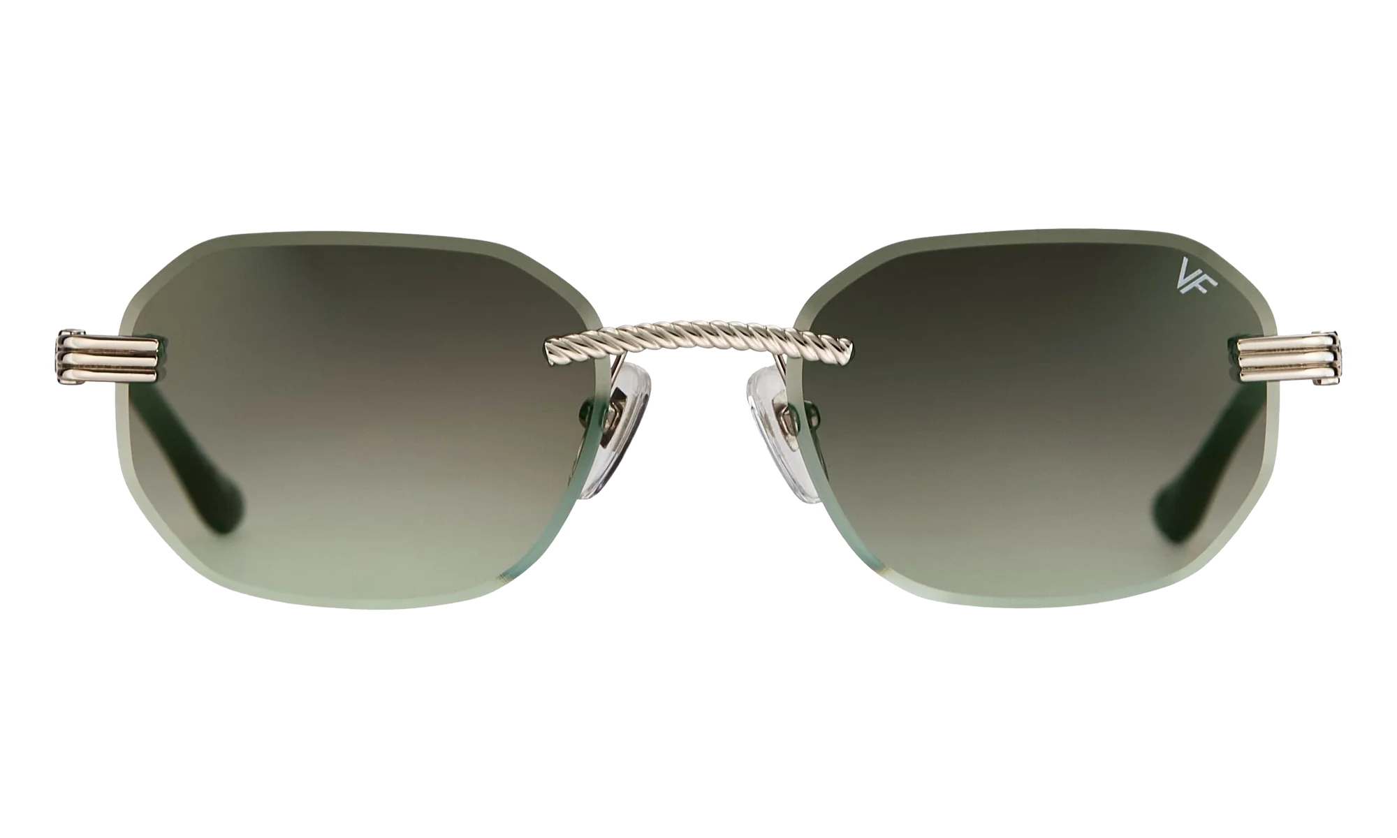 Hustler Rimless Drill Mount 24KT "White Gold / Gray Gradient" DMHU2 0044 43A1