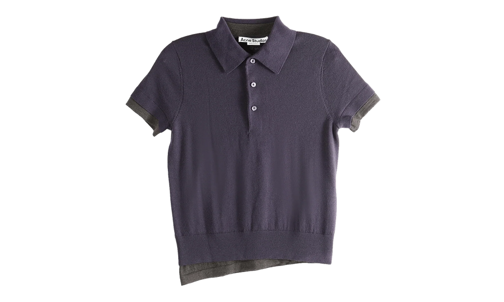 Polo Knit Shirt WMNS "Purple Brown" FN WN KNIT000967 PURPLE BROWN