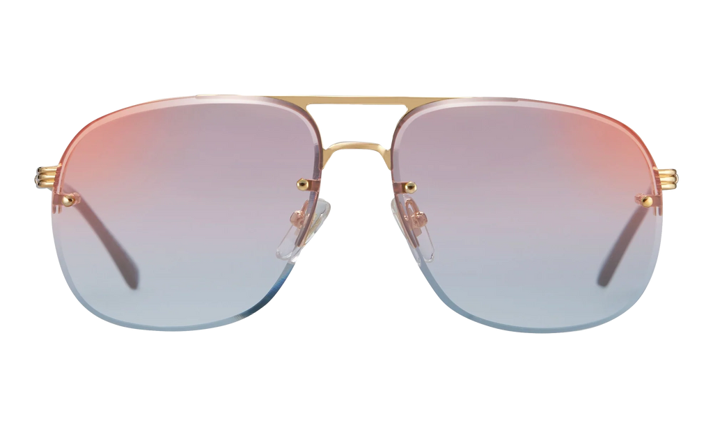 Snatch Bevel Rimless Drill Mount 18KT "Yellow Gold / Pastel Pink Gradient Flash Gold" DMSN2 0004 48C1