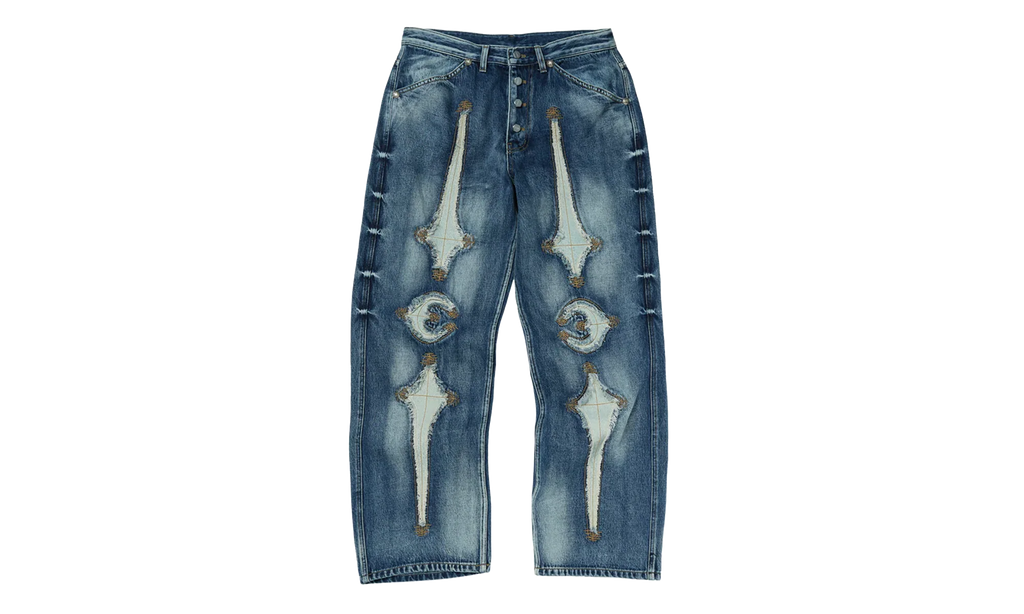 TC Bone Leather Denim Pants "Blue" TC25PT2101