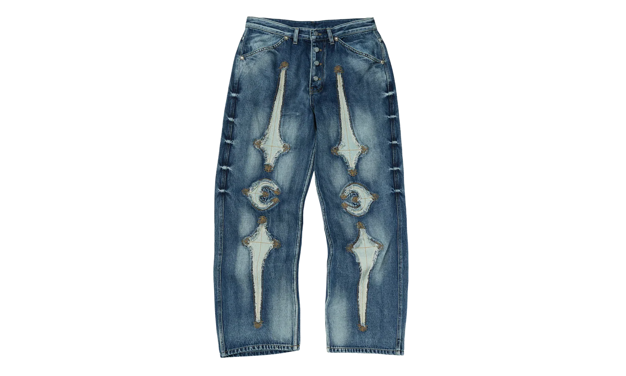 TC Bone Leather Denim Pants "Blue" TC25PT2101