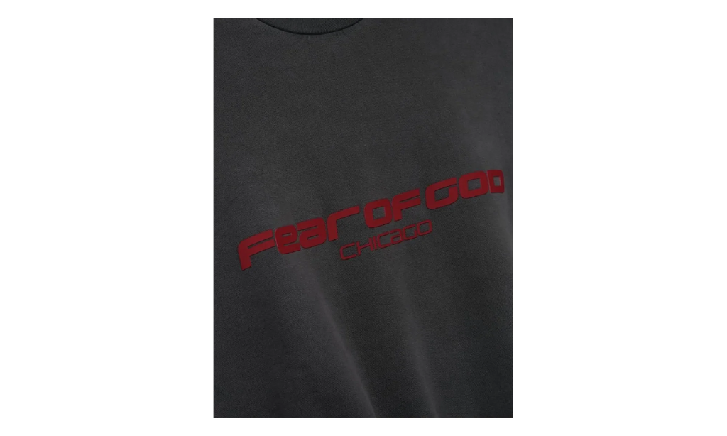 Chicago Heavy Fleece Cropped Sweatshirt "Iron Grey" 192HO256892F
