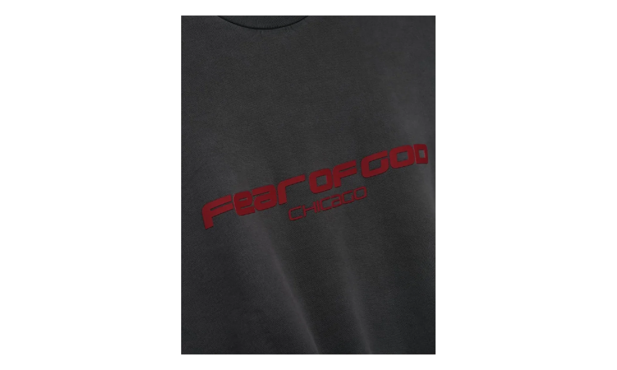 Chicago Heavy Fleece Cropped Sweatshirt "Iron Grey" 192HO256892F