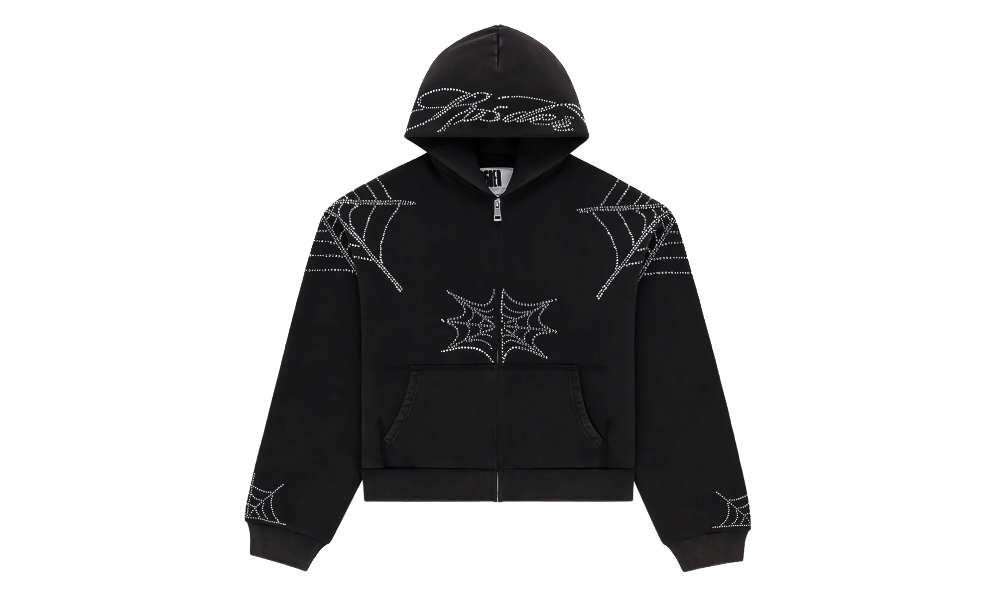 Rhinestone We Zip Hoodie "Black" SP5der397