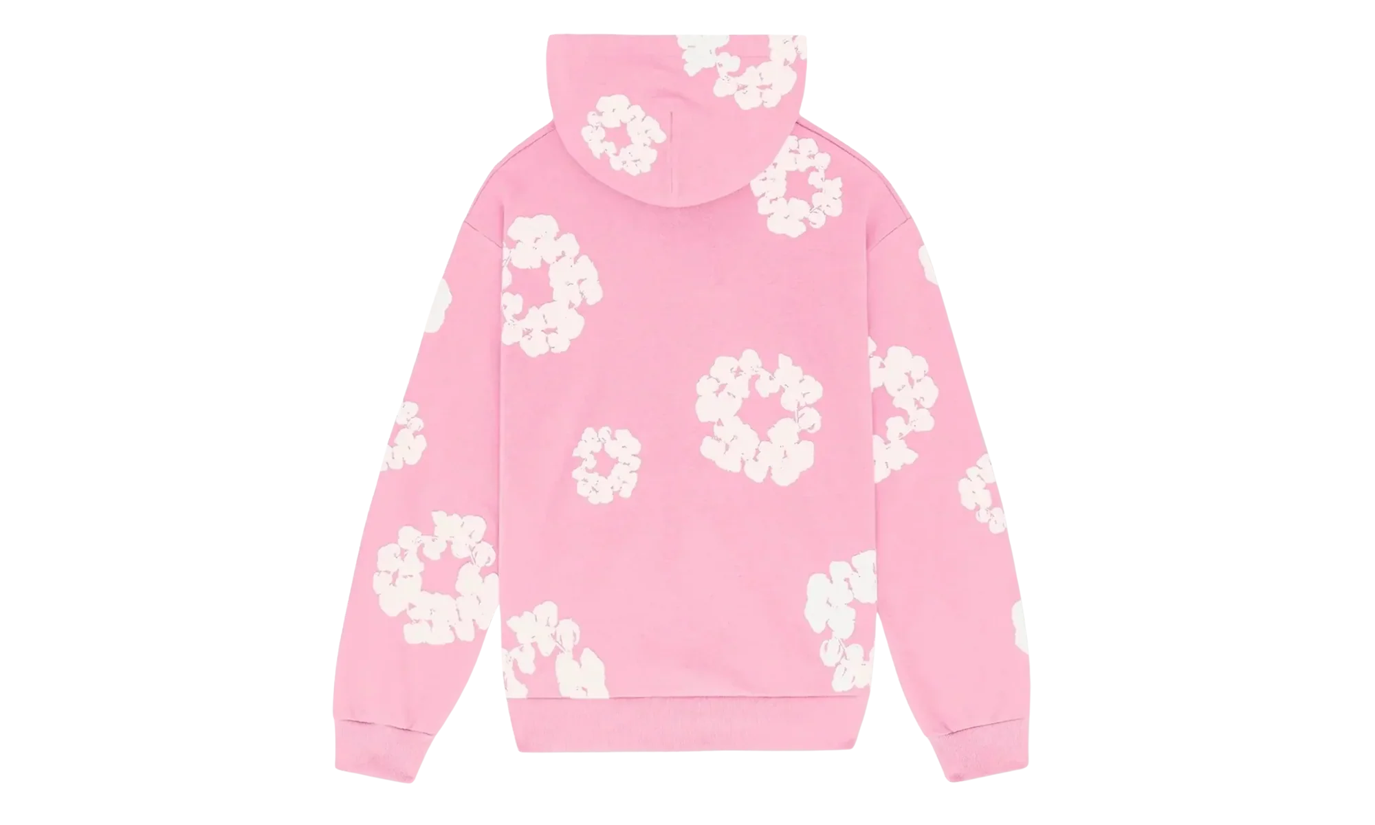 The Cotton Wreath Zip Hooded Sweatshirt "Pink" DT330