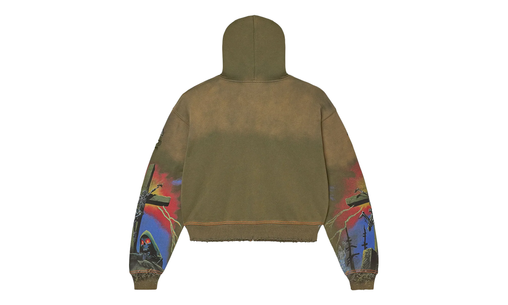 Damned Big Zip Up Hoodie "Green" VALE 11 007 VFDBZUOG GN