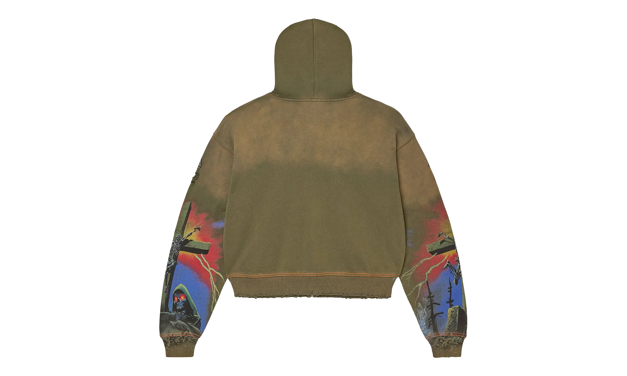 Damned Big Zip Up Hoodie "Green" VALE 11 007 VFDBZUOG GN