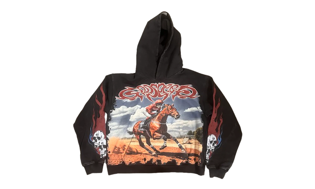 Thoroughbred Hoodie "Black Wash" GS012