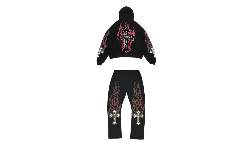 Flames Sweatsuit "Red" BS114