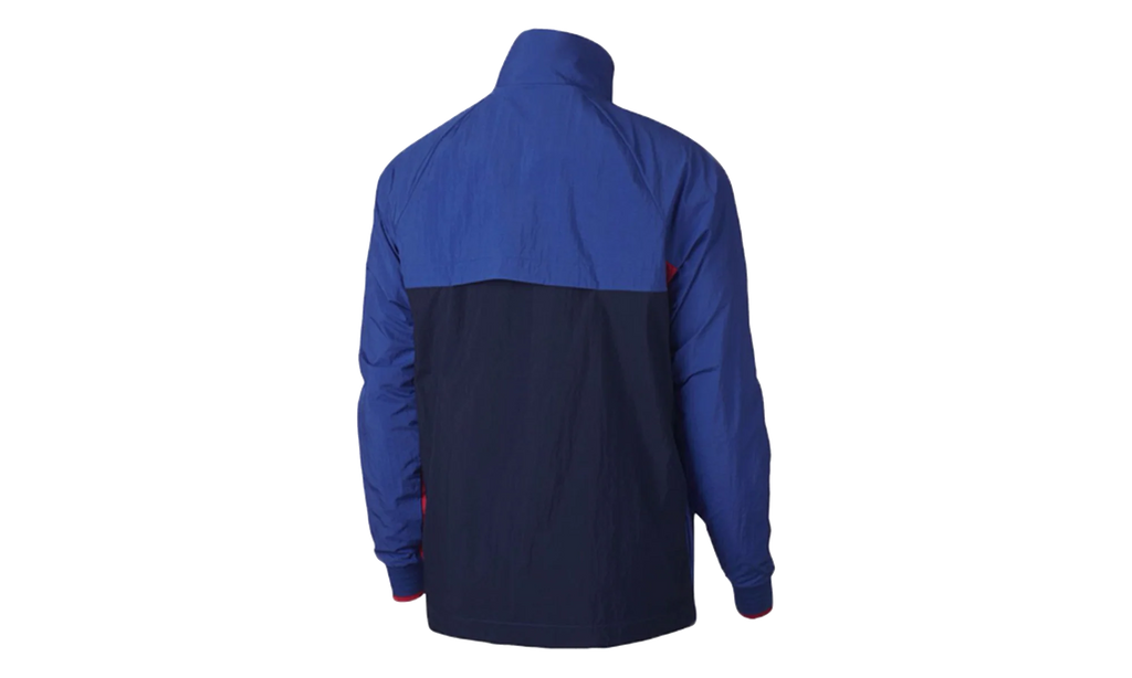 Half Zip Woven Archive Athletic Rain Jacket "Deep Royal Blue / Obsidian / White" 921743 480