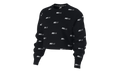 Printed Fleece Crew Sweatshirt WMNS "Black" BV9006 010