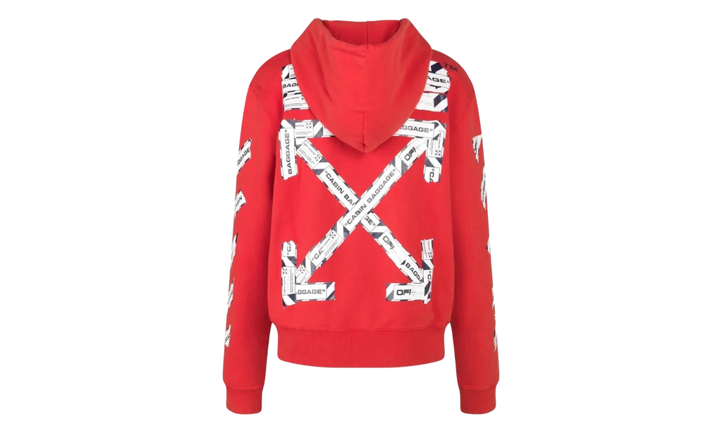 Airport Tape Diag Hoodie "Red" OMBB034G20FLE0172584