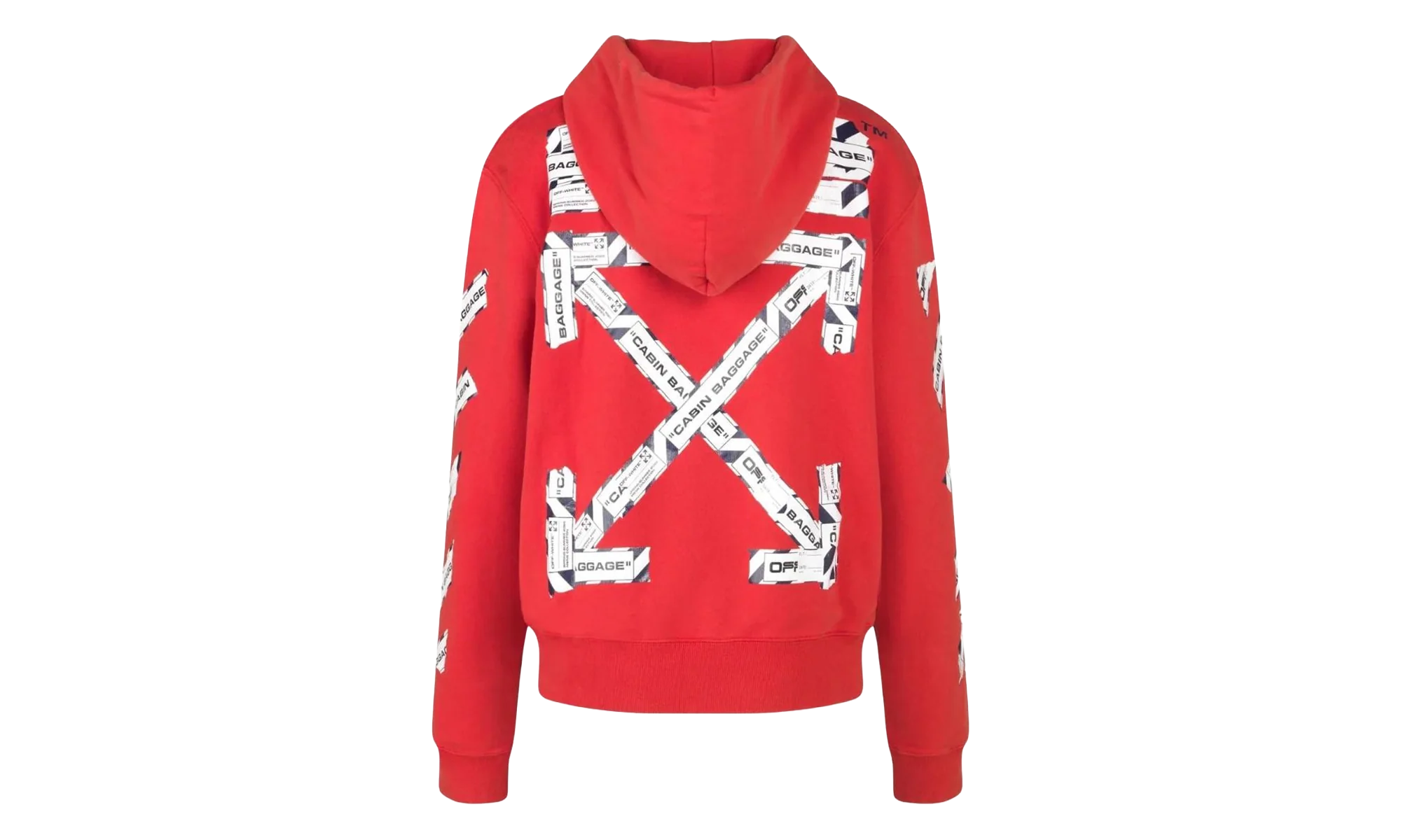 Airport Tape Diag Hoodie "Red" OMBB034G20FLE0172584