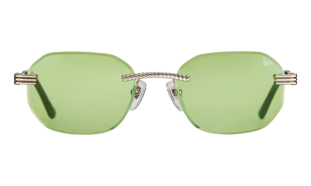 Hustler Rimless Drill Mount 24KT "White Gold / Lime Green" DMHU2 0039 42D4