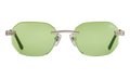 Hustler Rimless Drill Mount 24KT "White Gold / Lime Green" DMHU2 0039 42D4