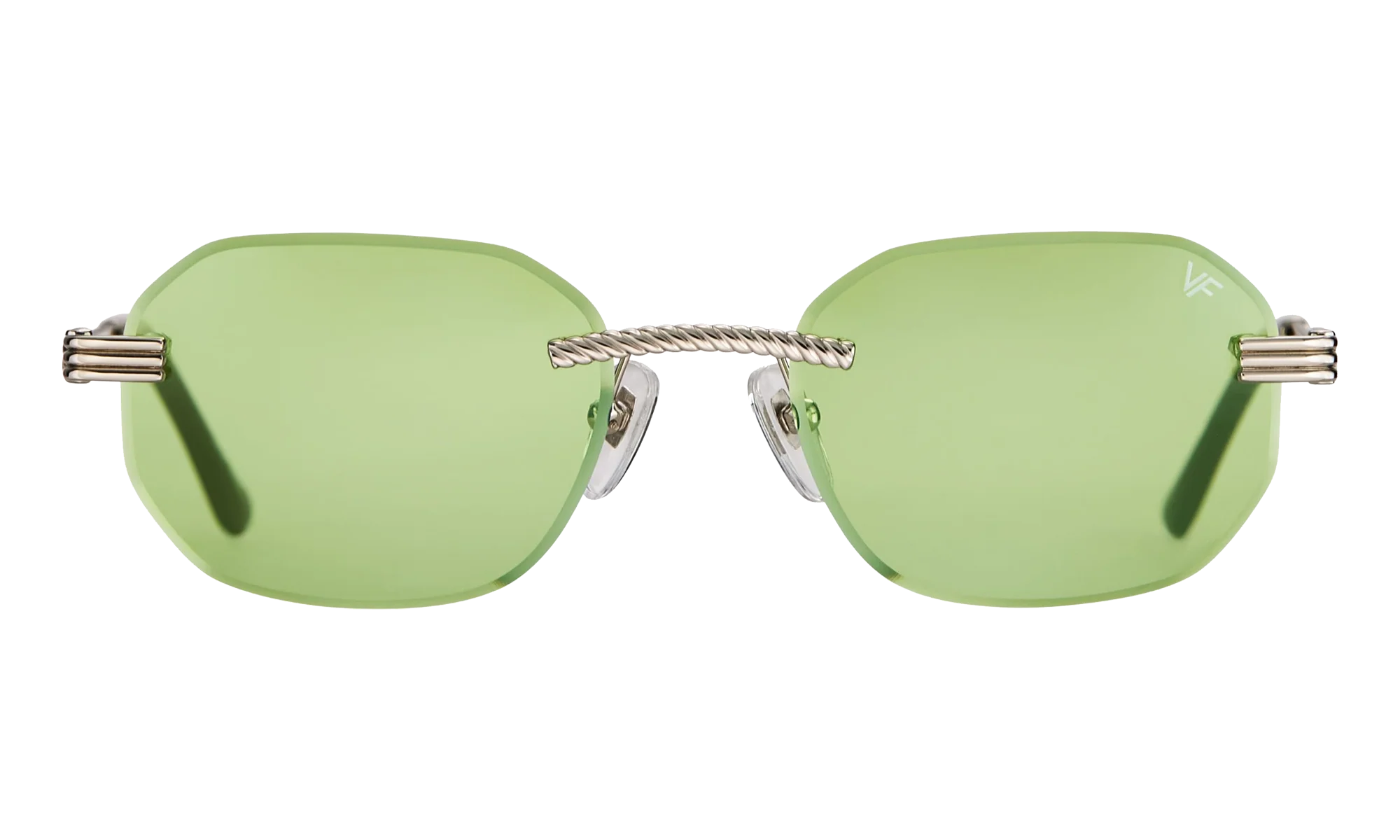 Hustler Rimless Drill Mount 24KT "White Gold / Lime Green" DMHU2 0039 42D4